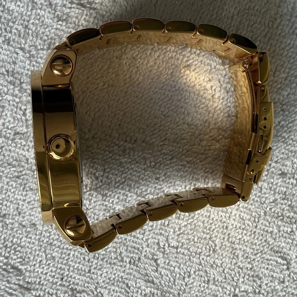 Jo Jino Platinum Watch with Diamond Accents